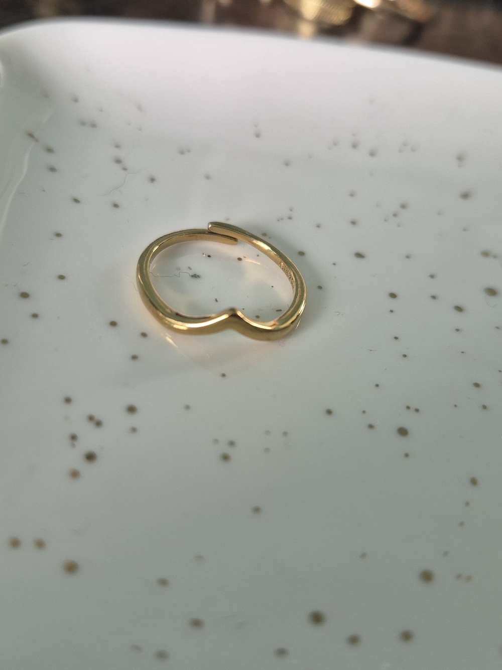 Pilgrim Gold V-Shaped Stackable Ring - Picture 2 of 3